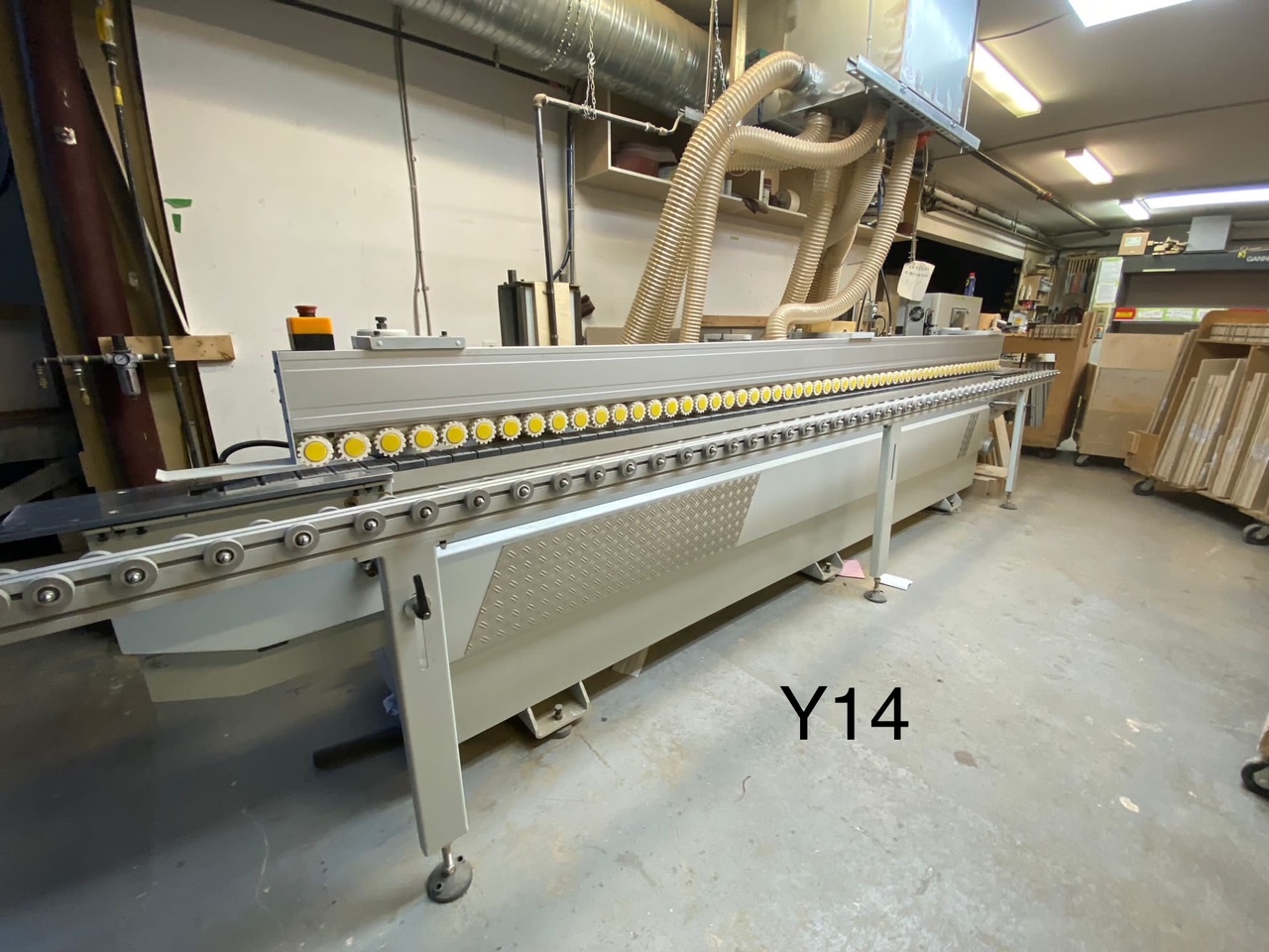 Edge Sander - Feed Through with Multi Motorized Sanding & Corner Round Heads